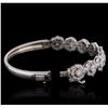 Image 5 : 14KT White Gold 2.74ctw Diamond Bangle Bracelet