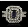 Image 1 : 14KT White and Yellow Gold 0.40ct Tanzanite and Diamond Ring