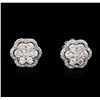 Image 1 : 14KT White Gold 1.38ctw Diamond Earrings
