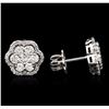 Image 2 : 14KT White Gold 1.38ctw Diamond Earrings