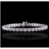 Image 1 : 14KT White Gold 5.49ctw Diamond Tennis Bracelet