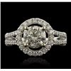 Image 1 : 14KT White Gold 1.52ct I-1/Very Light Yellow Diamond Ring
