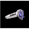 Image 2 : 14KT White Gold 2.30ct Tanzanite and Diamond Ring