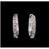 Image 1 : 0.10ctw Diamond Earrings - 14KT White Gold