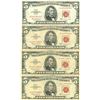 Image 1 : 1963 $5 Red Seal Bill Lot of 4