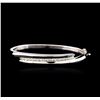 Image 1 : 14KT White Gold 1.46ctw Diamond Bangle Bracelet
