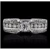 Image 1 : 14KT White Gold 1.20ctw Diamond Ring