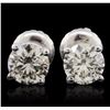 Image 1 : 14KT White Gold 1.19ctw Diamond Solitaire Earrings