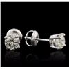 Image 2 : 14KT White Gold 1.19ctw Diamond Solitaire Earrings