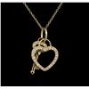 Image 1 : 0.45ctw Diamond Necklace - 14KT Yellow Gold