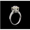 Image 3 : 18KT White Gold 3.05ctw Diamond Ring