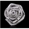 Image 1 : 14KT White Gold 0.67ctw Diamond Ring