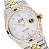 Image 1 : Rolex Two-Tone Diamond and Sapphire DateJust Men's Watch