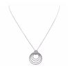 Image 1 : 14KT White Gold 0.90ctw Diamond Pendant With Chain