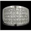 Image 1 : 18KT White Gold 3.50ctw Diamond Ring