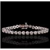 Image 1 : 14KT White Gold 11.40ctw Diamond Tennis Bracelet