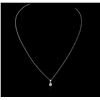 Image 2 : 14KT White Gold 0.25ct Diamond Pendant With Chain