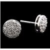 Image 2 : 14KT White Gold 1.14ctw Diamond Earrings