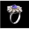 Image 3 : 1.87ct Tanzanite and Diamond Ring - 14KT White Gold