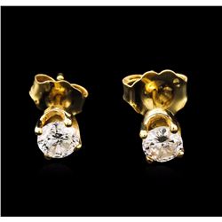 0.50ctw Diamond Stud Earrings - 14KT Yellow Gold