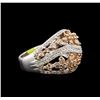 Image 2 : 2.16ctw Fancy Yellow Diamond Ring - 14KT Two-Tone Gold