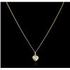 Image 2 : 18KT Yellow Gold Heart Pendant With Chain
