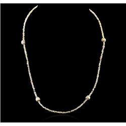 14KT Yellow Gold 22.02ctw Rough Diamond Necklace