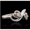 Image 2 : 14KT White Gold 0.27ctw Diamond Ring