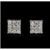 Image 1 : 14KT White Gold 1.24ctw Diamond Earrings