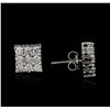 Image 2 : 14KT White Gold 1.24ctw Diamond Earrings