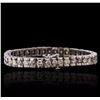 Image 2 : 14KT White Gold 6.12ctw Diamond Tennis Bracelet