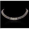 Image 2 : 14KT Yellow Gold 78.00ctw Sapphire and Diamond Necklace