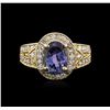 Image 1 : 14KT Yellow Gold 2.70ct Tanzanite and Diamond Ring