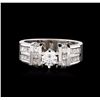 Image 1 : 14KT White Gold 1.45ctw Diamond Ring