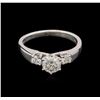 Image 1 : 0.80ctw Diamond Ring - 18KT White Gold