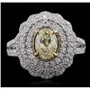 Image 1 : 18KT White Gold 2.02ctw Diamond Ring
