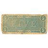 Image 2 : $5 1864 Richmond Virginia Confederate States of America Bank Note