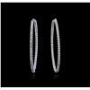 Image 1 : 14KT White Gold 3.68ctw Diamond Earrings