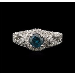 1.22ctw Fancy Blue Diamond Ring - 14KT White Gold