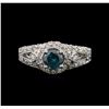 Image 1 : 1.22ctw Fancy Blue Diamond Ring - 14KT White Gold