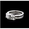 Image 2 : 14KT White Gold 1.00ctw Diamond Ring