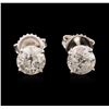 Image 1 : 14KT White Gold 2.03ctw Diamond Stud Earrings