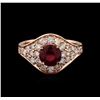 Image 1 : 1.88ct Ruby and Diamond Ring - 14KT Rose Gold