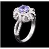 Image 3 : 14KT White Gold 1.17ct Tanzanite and Diamond Ring