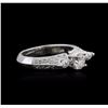 Image 2 : 18KT White Gold 1.04ctw Diamond Ring