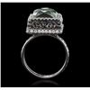 Image 3 : 18KT White Gold 3.00ct Tourmaline and Diamond Ring
