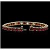 Image 3 : 14KT Yellow Gold 19.00ctw Ruby and Diamond Bracelet