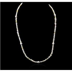 14KT White Gold 52.46ctw Rough Diamond Necklace