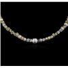 Image 2 : 14KT White Gold 52.46ctw Rough Diamond Necklace
