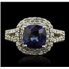 Image 1 : 14KT White Gold 2.53ct Tanzanite and Diamond Ring